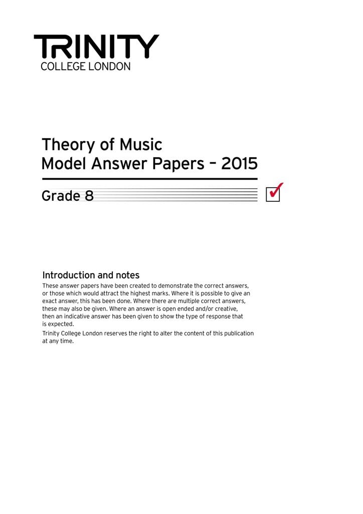Theory Model Answers Paper (2015) Gd 8